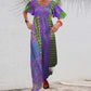 Femme Patchwork Bohème Robe longue couleur