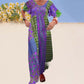 Femme Patchwork Bohème Robe longue couleur