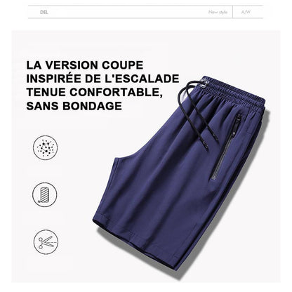 Short extensible en soie glacée pour homme de taille grande