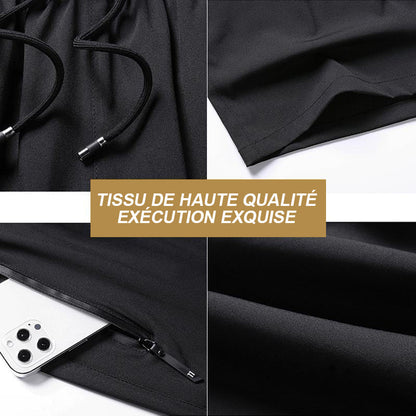 Short extensible en soie glacée pour homme de taille grande