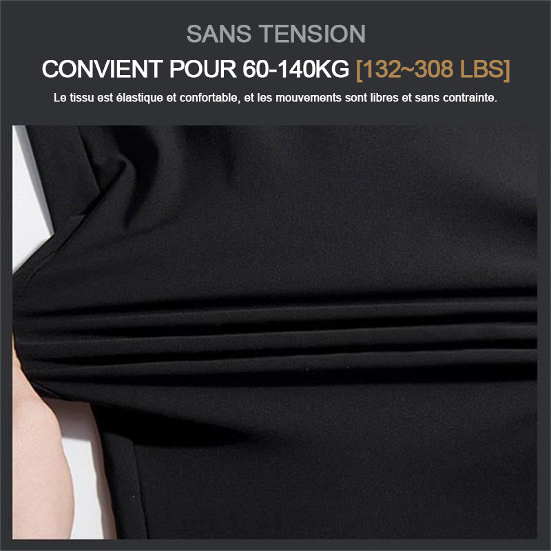 Short extensible en soie glacée pour homme de taille grande