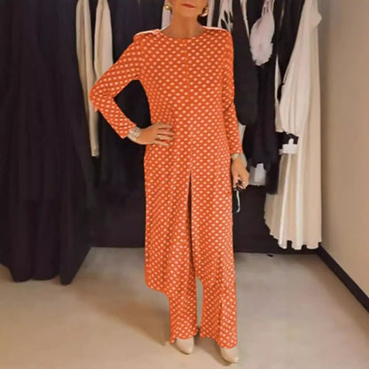 ✨SOLDES 50 % DE RÉDUCTION ✨ Ensemble 2 pièces à pois (haut et pantalon)