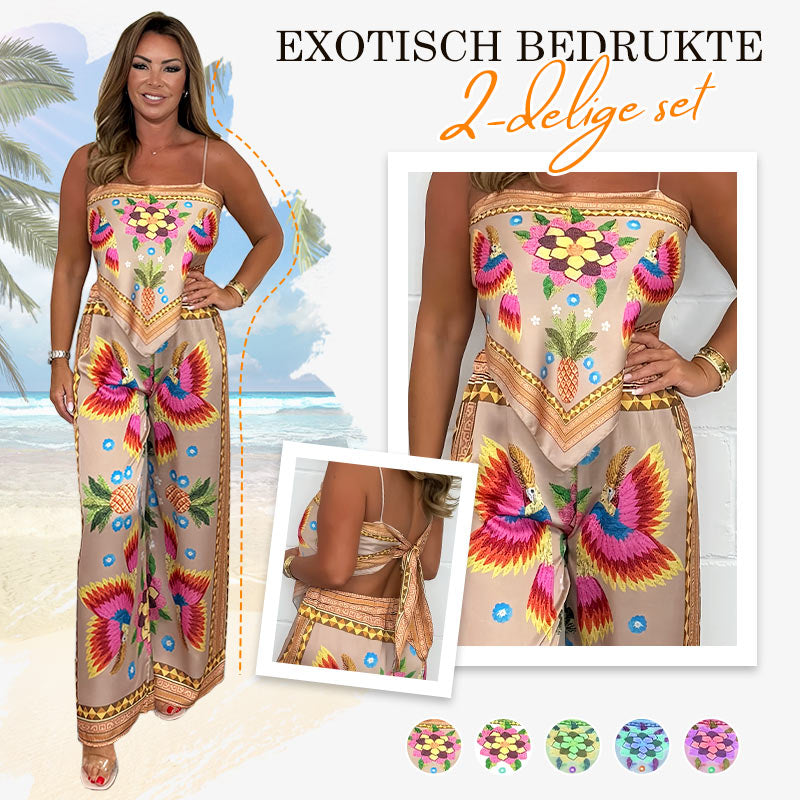 🌺 2026 Hot Sale 🌺Ensemble 2 pièces à imprimé exotique pour femme