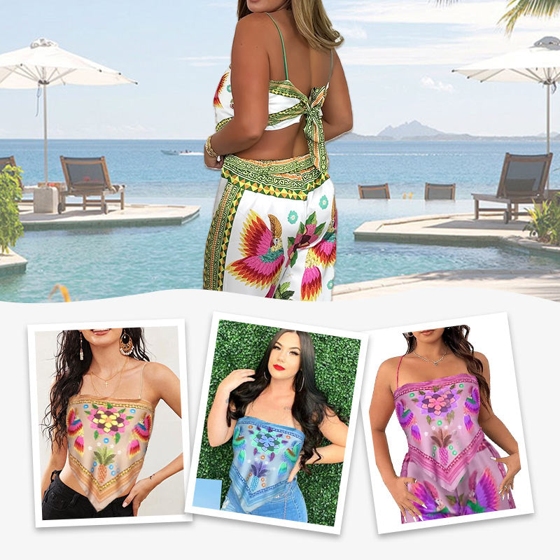 🌺 2026 Hot Sale 🌺Ensemble 2 pièces à imprimé exotique pour femme