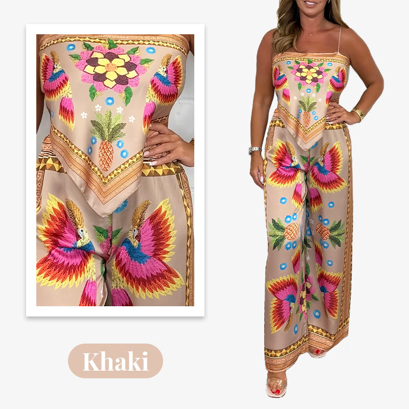 🌺 2026 Hot Sale 🌺Ensemble 2 pièces à imprimé exotique pour femme