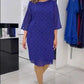 Promotion de réduction limitée dans le temps⏰Robe imprimée à col rond pour femmes🌸