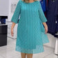 Promotion de réduction limitée dans le temps⏰Robe imprimée à col rond pour femmes🌸