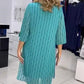 Promotion de réduction limitée dans le temps⏰Robe imprimée à col rond pour femmes🌸