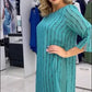 Promotion de réduction limitée dans le temps⏰Robe imprimée à col rond pour femmes🌸