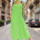 Robe Longue à Bretelles Large avec Poches