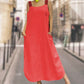 Robe Longue à Bretelles Large avec Poches