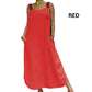 Robe Longue à Bretelles Large avec Poches