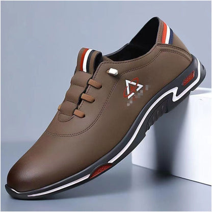 Chaussures décontractées en cuir à enfiler pour hommes