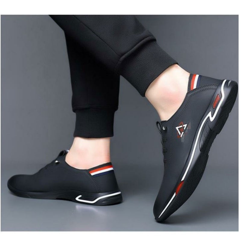 Chaussures décontractées en cuir à enfiler pour hommes