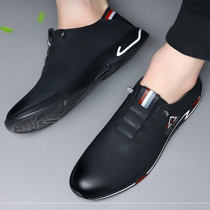 Chaussures décontractées en cuir à enfiler pour hommes