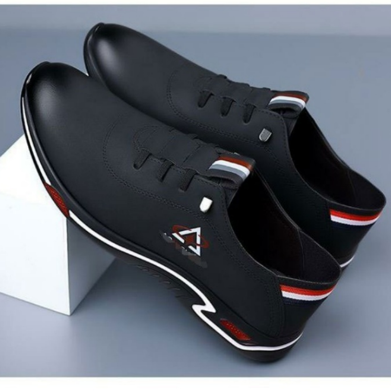 Chaussures décontractées en cuir à enfiler pour hommes