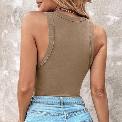 👗 50% DE RÉDUCTION 🔥 Débardeur côtelé avec soutien-gorge intégré – Coupe gainante & confort ultime – 6 couleurs – parfait sous une veste ou porté seul pour un look chic et pratique 👙