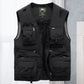 Gilet cargo respirant en maille avec fermeture éclair
