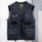 Gilet cargo respirant en maille avec fermeture éclair