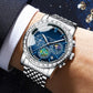 Montre de Luxe en Acier Inoxydable à Quartz pour Homme