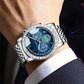 Montre de Luxe en Acier Inoxydable à Quartz pour Homme