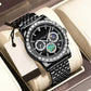 Montre de Luxe en Acier Inoxydable à Quartz pour Homme