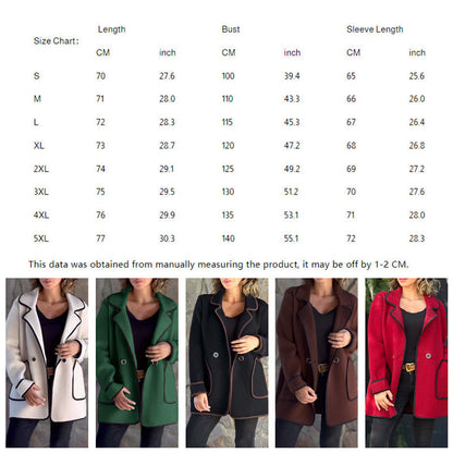 🔥Veste à revers décontractée pour femmes