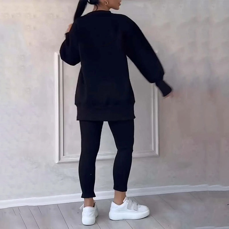 📢📢50 % de réduction !!!  ✨Ensemble Sweat-Shirt Et Leggings Décontractés Pour Femmes