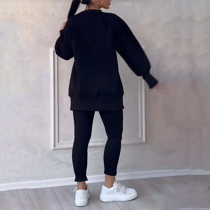 📢📢50 % de réduction !!!  ✨Ensemble Sweat-Shirt Et Leggings Décontractés Pour Femmes