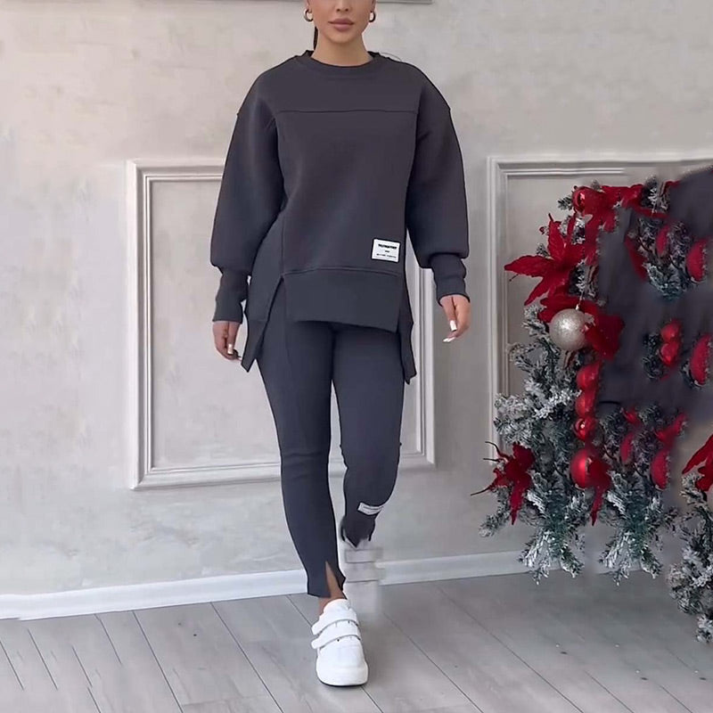 📢📢50 % de réduction !!!  ✨Ensemble Sweat-Shirt Et Leggings Décontractés Pour Femmes