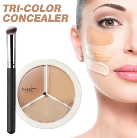 ✨Achetez-en 3, obtenez-en 2 gratuitement✨Palette anti-cernes tricolore pour couvrir les cicatrices d'acné et les cernes