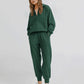 Femmes 2 épingles Ensemble de sweatshirts Manchons longs Sweatshirt à demi-zip