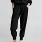 Femmes 2 épingles Ensemble de sweatshirts Manchons longs Sweatshirt à demi-zip