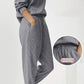 Femmes 2 épingles Ensemble de sweatshirts Manchons longs Sweatshirt à demi-zip