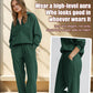 Femmes 2 épingles Ensemble de sweatshirts Manchons longs Sweatshirt à demi-zip