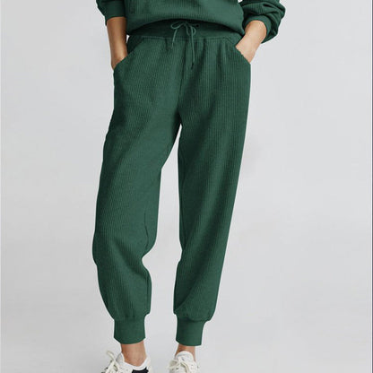 Femmes 2 épingles Ensemble de sweatshirts Manchons longs Sweatshirt à demi-zip