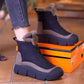 Bottes de neige chaudes et imperméables avec fermeture éclair pour femmes