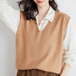 Gilet en Tricot à col en V Ultra-Doux pour Femmes