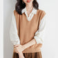 Gilet en Tricot à col en V Ultra-Doux pour Femmes