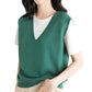 Gilet en Tricot à col en V Ultra-Doux pour Femmes
