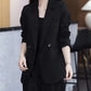 Ensemble 2 Pièces Tendance de Couleur Unie pour Femmes : Blazer et Pantalon