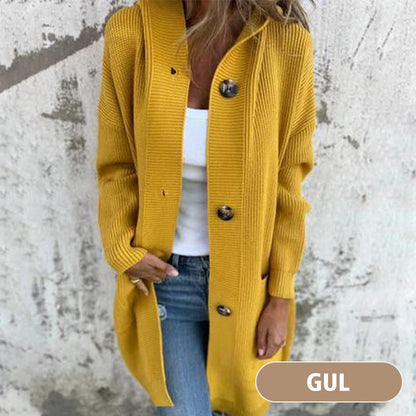 🌸 OFFRE LIMITÉE –50% ! ✨ Cardigan boutonné avec capuche pour femmes