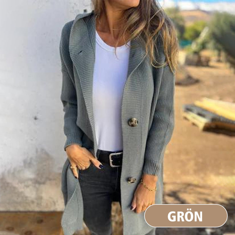 🌸 OFFRE LIMITÉE –50% ! ✨ Cardigan boutonné avec capuche pour femmes