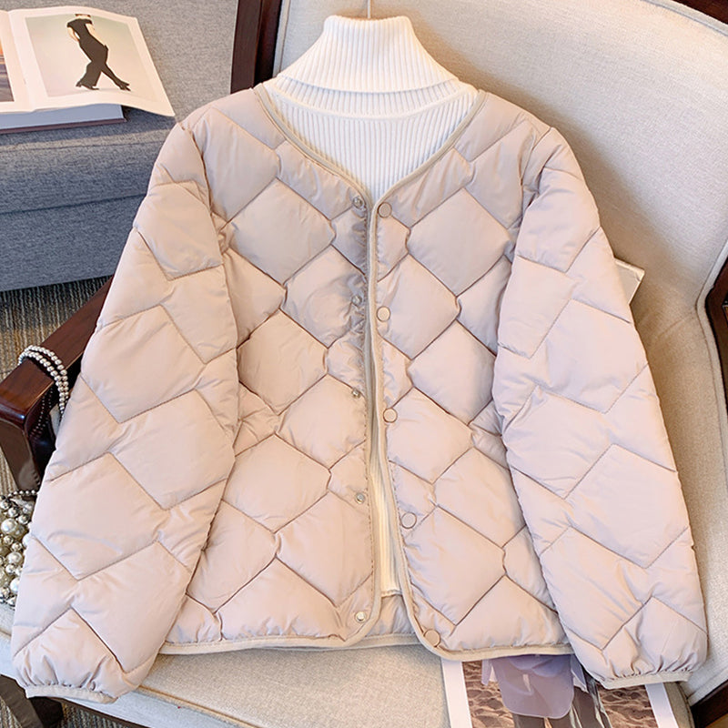 Veste Matelassée d'Hiver à Boutons pour Femme