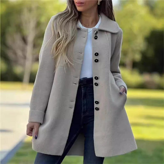 💙 NEW HOT SALE 💙Manteau en tweed mi-long élégant pour femmes