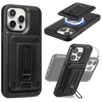 Coque Élégante avec Porte-cartes Intégré et Support pour iPhone