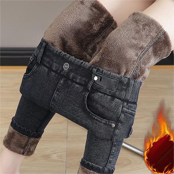 👖 60% DE RÉDUCTION! ✨ JEAN SKINNY CHAUD - Taille Haute & Tissu Stretch, Confort Optimal pour l'Hiver, Style Tendance pour Quotidien et Sorties ❄️💃