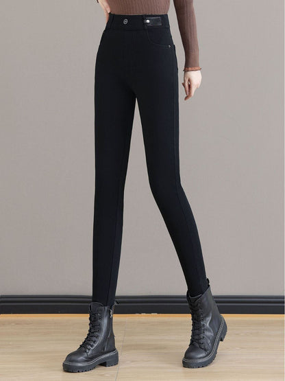 👖 60% DE RÉDUCTION! ✨ JEAN SKINNY CHAUD - Taille Haute & Tissu Stretch, Confort Optimal pour l'Hiver, Style Tendance pour Quotidien et Sorties ❄️💃