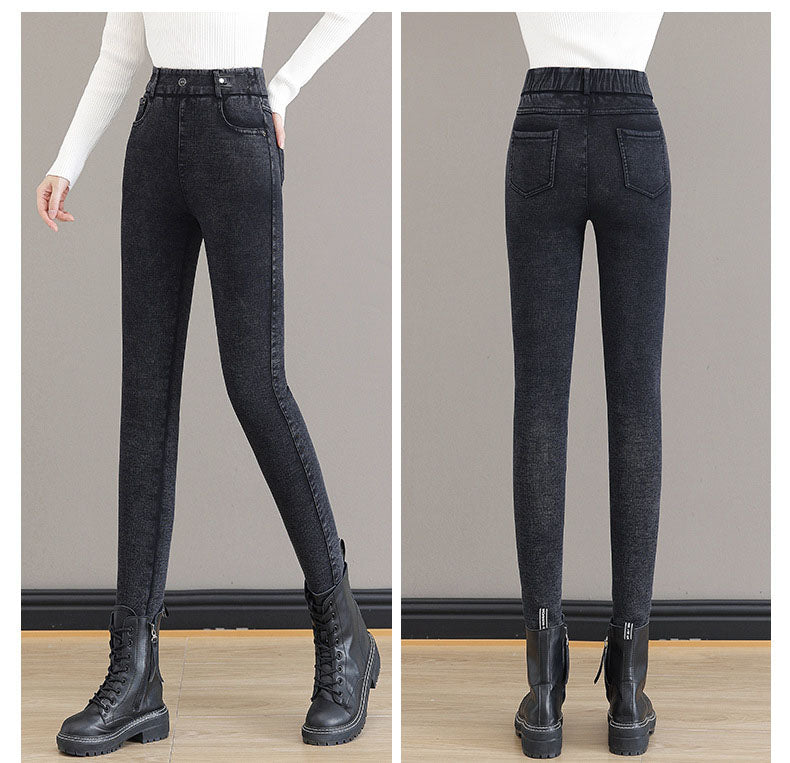 👖 60% DE RÉDUCTION! ✨ JEAN SKINNY CHAUD - Taille Haute & Tissu Stretch, Confort Optimal pour l'Hiver, Style Tendance pour Quotidien et Sorties ❄️💃