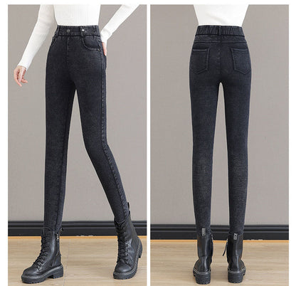 👖 60% DE RÉDUCTION! ✨ JEAN SKINNY CHAUD - Taille Haute & Tissu Stretch, Confort Optimal pour l'Hiver, Style Tendance pour Quotidien et Sorties ❄️💃